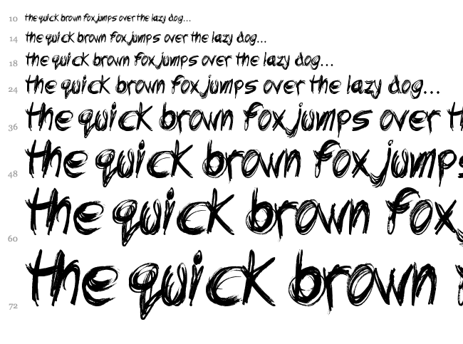 Dead End font waterfall